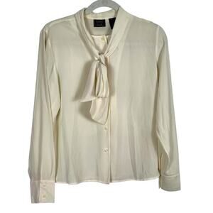 Laura Scott White Button-Up Top – Size 10